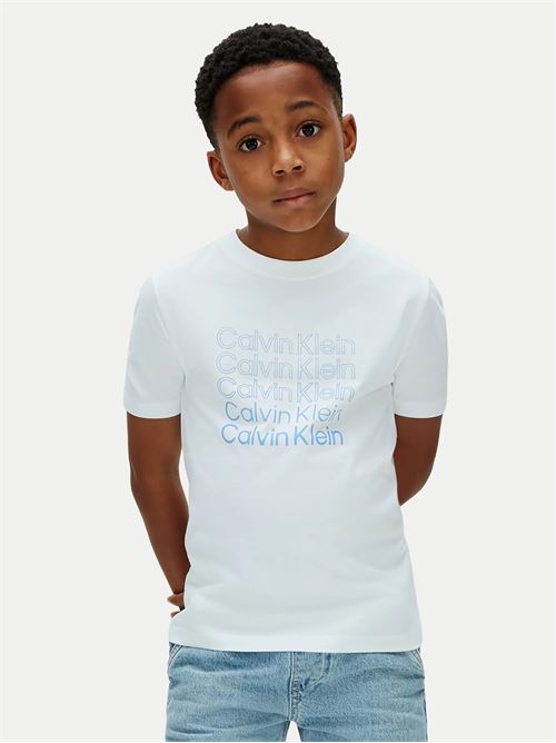 stacked logo ss t-shirt CALVIN KLEIN JEANS | LVCKSJA10BYAF